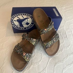 BIRKENSTOCK Sydney BS Watercolor Flower Navy